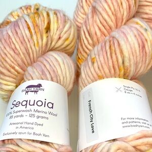Only one left!  1 Skein BAAH YARN Sequoia French City Love Extra Bulky